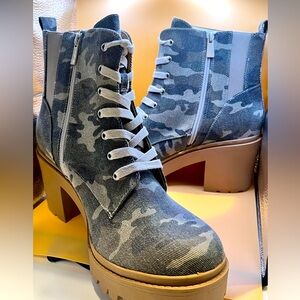 Torrid Canvas Camo Lug Hiker Boots